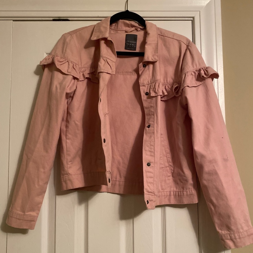 Primark pink denim jacket